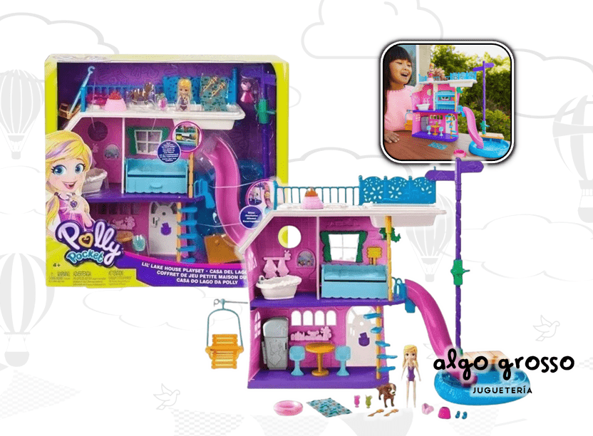 Polly Pocket - Casa Do Lago Da Polly Gigante C/ 36 Cm - Alfabay