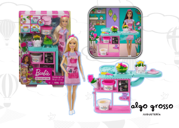 BARBIE QUIERO SER! TIENDA DE FLORES... CON MASA art.GTN58