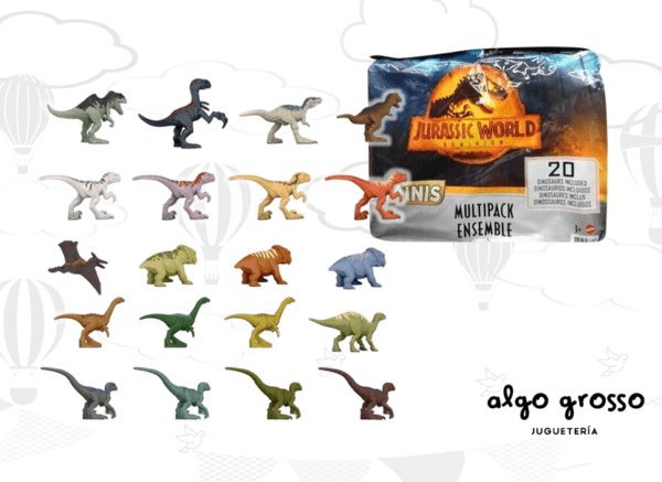 JURASSIC WORLD CONJUNTO MULTIPACK 20 MINIS DINOSAURIOS art.GYY79