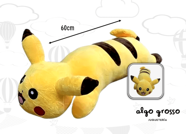 POKEMON PIKACHU PELUCHE TIPO ALMOHADON DE 60CM  "ALTERNATIVO"
