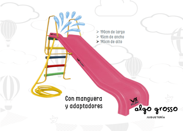 TOBOGAN AGUA 4 ESCALONES - PLASTICO Y METAL+ MANGUERA art.JRA-1301-AGUA