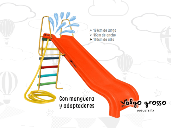 TOBOGAN AGUA 5 ESCALONES - PLASTICO Y METAL+ MANGUERA art.JRA-1302-AGUA