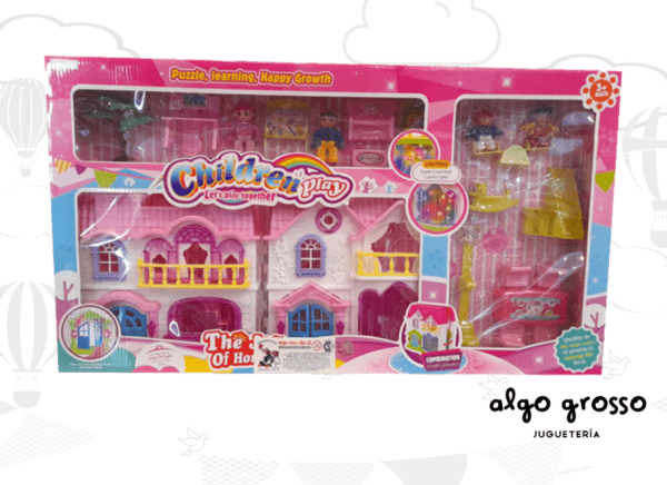 CASA DE MUÑECAS 4 MINI FIGURAS + MUEBLES art.F8199