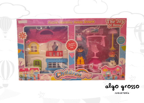 CASA DE MUÑECAS 2 MINI FIGURAS + MUEBLES art.F8200