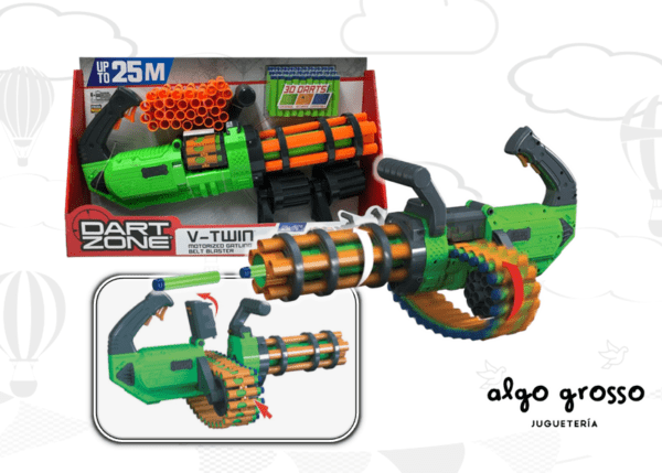 DART ZONE ARMA V-TWIN LANZA 30 DARDOS art.61074