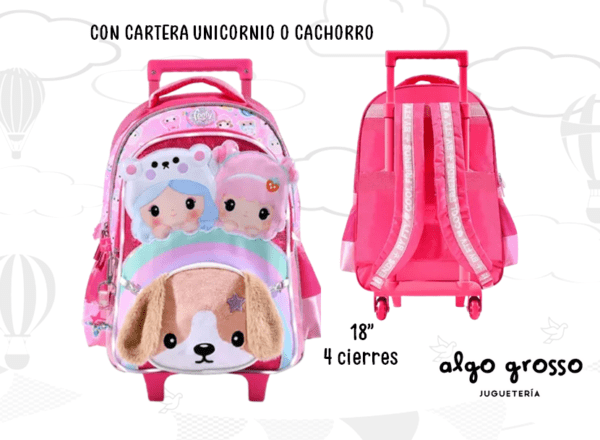 MOCHILA CARRO 18" FOOTY LED "COOL FRIENDS + CARTERA" art.F1811