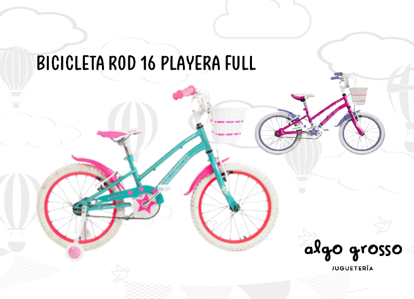 BICICLETA ROD 16 SMILE MAKER - PLAYERA FULL "STARK"