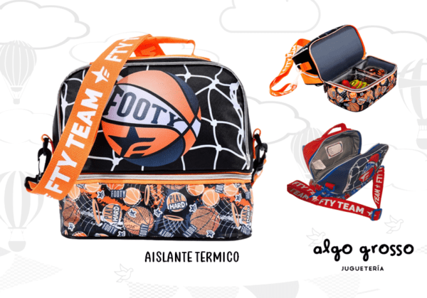 LUNCHERA FOOTY TERMICA BASKET (30CM - 2 CIERRES) art.F19035