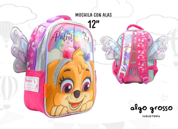 MOCHILA COLGANTE 12¨ PAW PATROL CON ALAS- CRESKO art.PW108