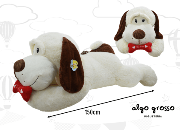 PERRO ACOSTADO CON MOÑO 150CM art.C7733
