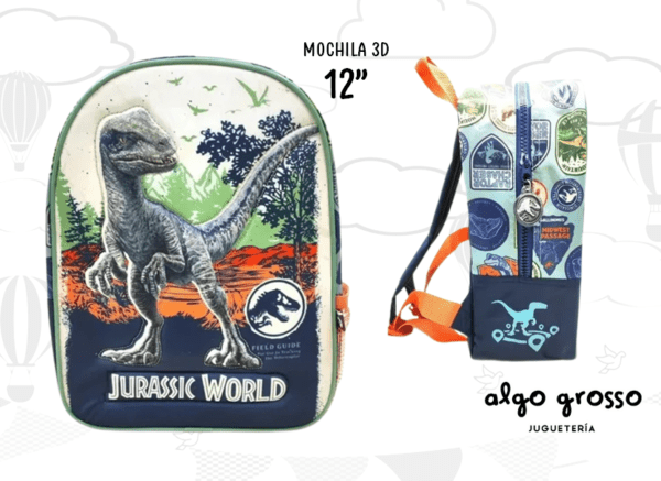 MOCHILA COLGANTE 12¨ JURASSIC WORLD - WABRO art.10053