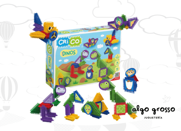 CRICO DINOS 58 PIEZAS - PERSONAJES + STICKERS art.3056