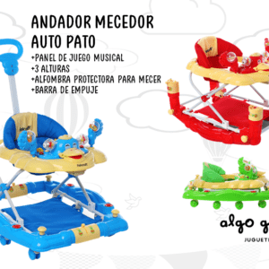 ANDADOR MECEDOR AUTO-PATO CON MANIJA - FELCRAFT art.4004