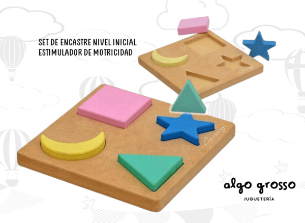 ENCASTRE INICIAL MADERA FIGURAS 20X20CM