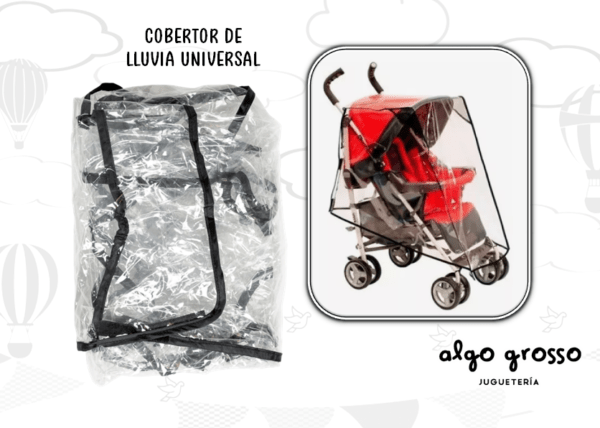 COBERTOR DE LLUVIA Y VIENTO PARA COCHECITO BEBE "FELCRAFT"