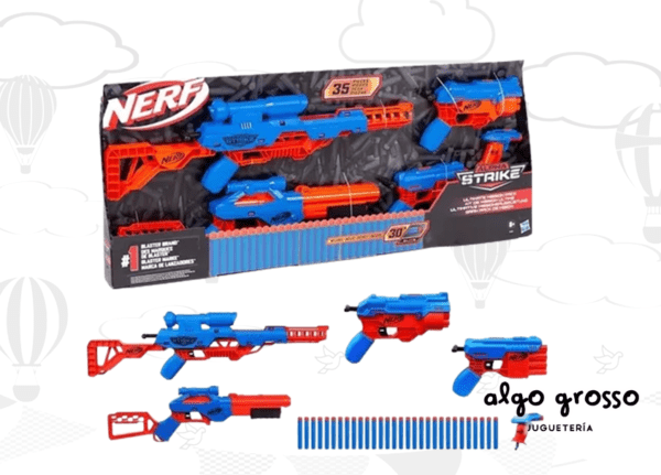 NERF ALPHA STRIKE GRAN PACK DE MISIÓN "SET 5 ARMAS" art.E8340
