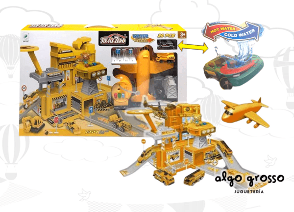 ESTACION SIX-SIX-ZERO PLAYSET CON AVION Y AUTO CAMBIA COLOR art.6495/660-A297