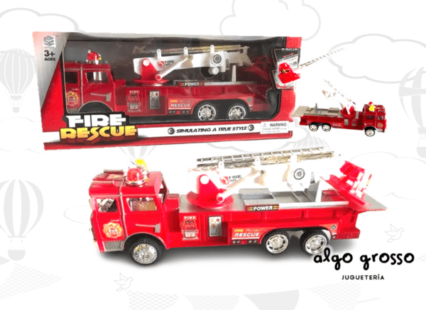 CAMION BOMBERO DE 30CM CON LUZ Y SONIDO "FIRE RESCUE" art.BL6946