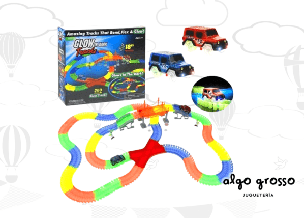 PISTA MAGIC TRACKS - MEGA SET GLOW 360 PIEZAS art.1808//6078