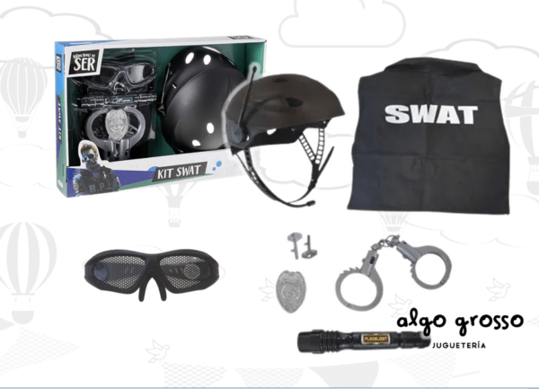 SET SWAT CON CASCO + ACCESORIOS art.IK0275