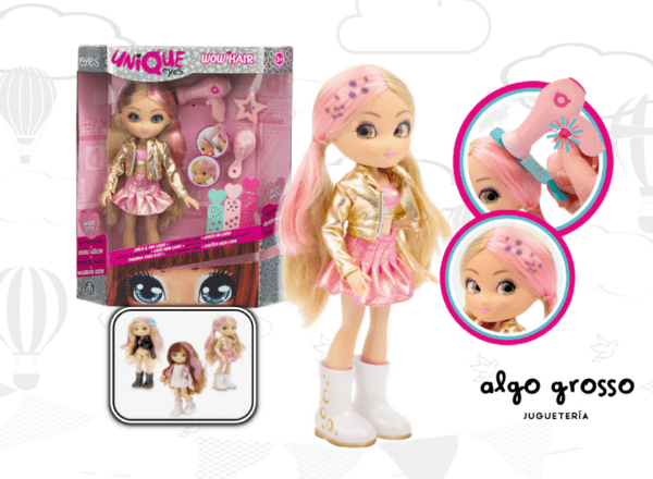 UNIQUE EYES - MUÑECA DE 26CM "CREA MI LOOK" + ACCESORIOS art.MYM08000