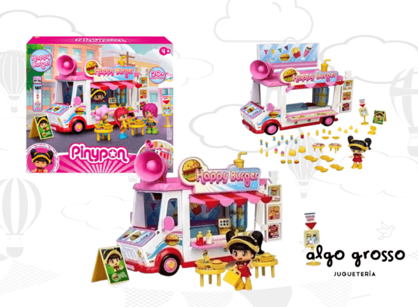 PINYPON VEHICULO HAMBURGUESERÍA + FIGURA Y +20 ACCESORIOS art.17210
