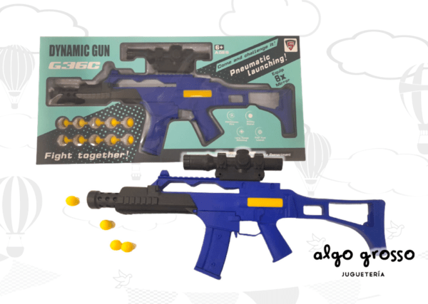 DYNAMIC GUN G36C RIFLE LANZA PELOTAS 50CM art.6541/G607