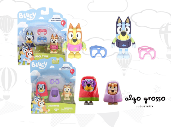 BLUEY 2 FIGURAS COLECCIONABLE + ACCESORIOS art.13023