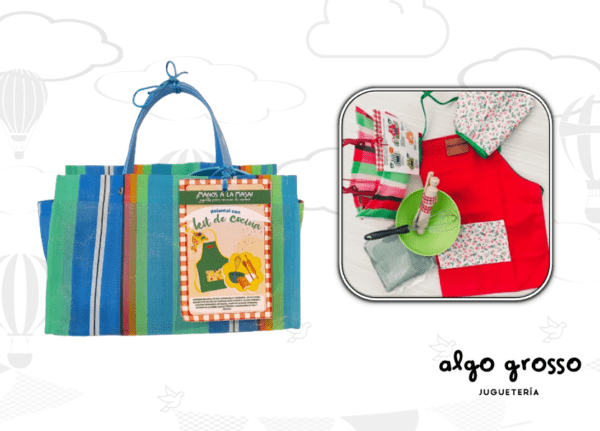 KIT DE COCINA CON DELANTAL Y BANDANA + 6 ACCESORIOS art.MALM005