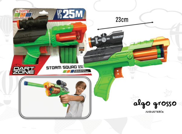 DART ZONE ARMA STORM SQUAD LANZA DARDOS art.61086