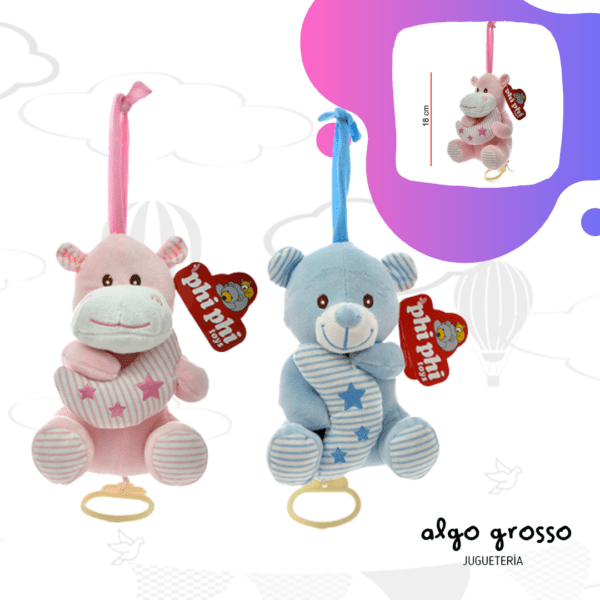 CUNERO MUSICAL ANIMALITOS DE PELUCHE DE 18CM art.2509