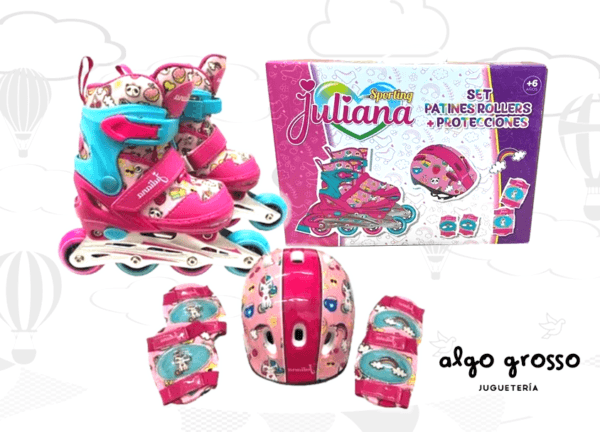 JULIANA SET ROLLERS CON PROTECCION + CASCO art.SISJUL018
