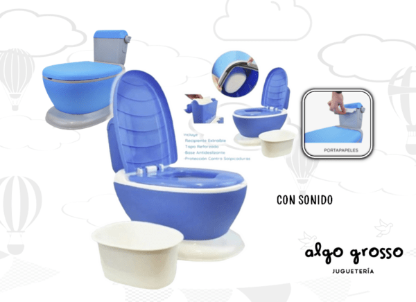 PELELA INODORO CELESTE CON SONIDO art.OKBB0282