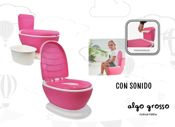 PELELA INODORO ROSA CON SONIDO art.OKBB0283