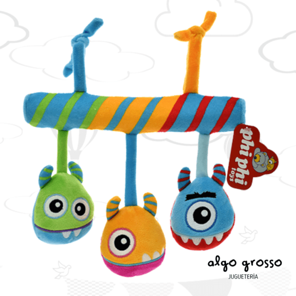 TIRA DE COCHE SONAJERO MONSTRUITO PELUCHE 26CM art.2684