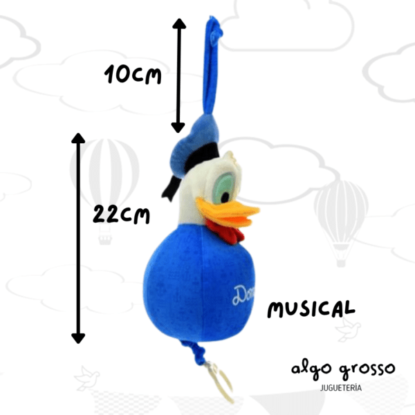 CUNERO MUSICAL PELUCHE  DONALD art.MY102