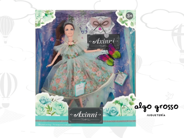 MUÑECA AXINNI DE 29CM ARTICULADA CON VESTIDO art.6605/6320-4