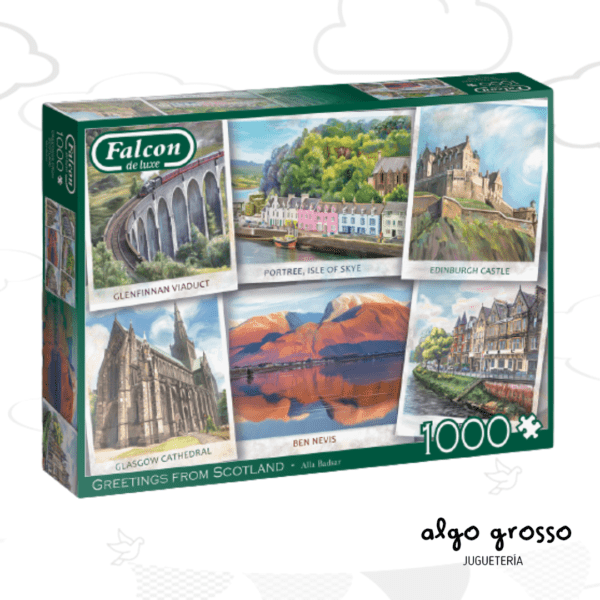 PUZZLE 1000 PIEZAS " GREETINGS FROM SCOTLAND" JUMBODISET art.11325