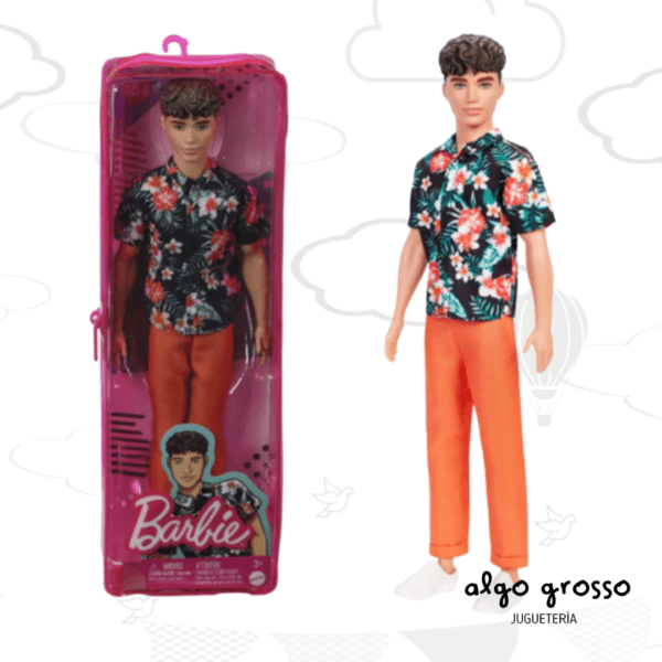 KEN MUÑECO FASHIONISTA FIGURA DE 29CM EN CARTUCHERA "BARBIE" art.GRB90