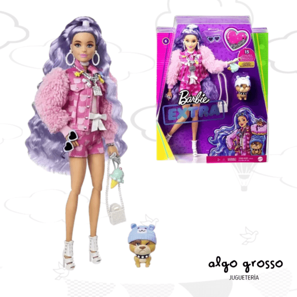 MUÑECA DE 29CM "BARBIE EXTRA" CON MASCOTA Y ACCESORIOS art.GRN27/GXF08/GXF09