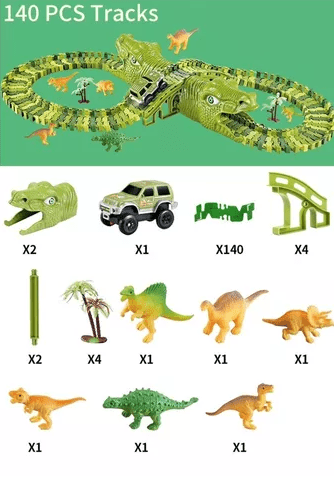 Pista de carros infantil OHPA Dinosaur Paradise