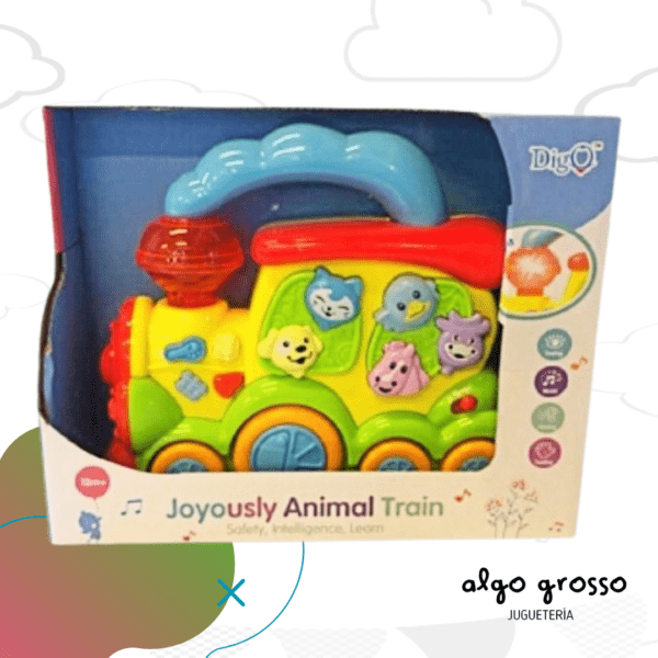 TREN ANIMAL INFANTIL CON LUZ Y SONIDO "JOYOUSLY" art.WD3635