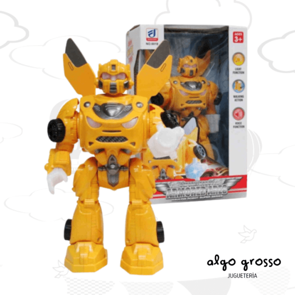 ROBOT DE 20CM ARMORED ARES CON MOVIMIENTO, LUZ Y SONIDO art.RB01