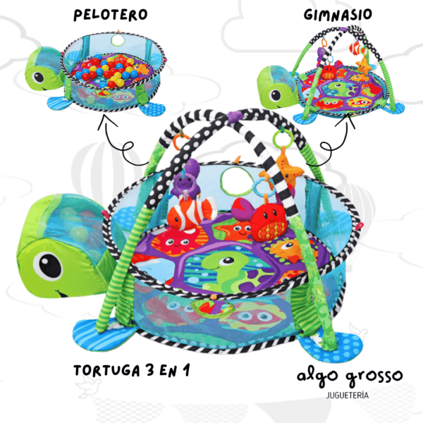 GIMNASIO PELOTERO TORTUGA +30 PELOTAS art.03-8736N