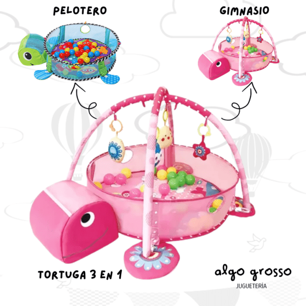 GIMNASIO PELOTERO TORTUGA ROSA +30 PELOTAS art.ZPY0110