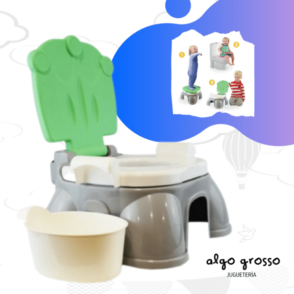 PELELA CON TAPA 3EN1 ECO (GRIS CON VERDE) art.OKBB0285