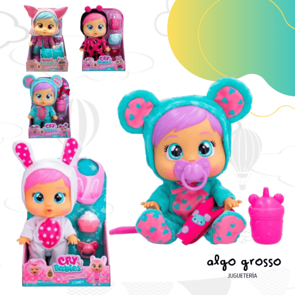 CRY BABIES MUÑECA LOVING CARE DE 25CM + ACCESORIOS art.99549