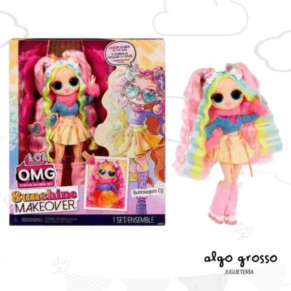 LOL OMG SUNSHINE MAKEOVER MUÑECA DE 23CM "BUBBLEGUM" art.589419