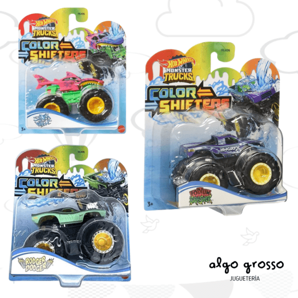 HOT WHEELS MONSTER TRUCKS COLOR SHIFTERS modelos surtidos art.HGX06 - Imagen 2
