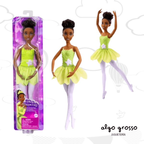 BARBIE MUÑECA DE 29CM PRINCESA BASICA TIANA art.HLV92/HLV94